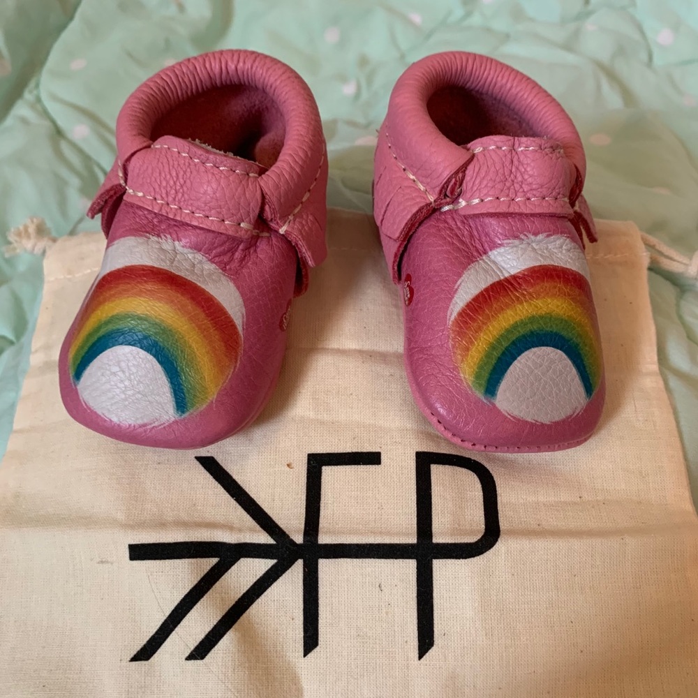 Freshly Picked rainbow x Care Bears pink mocc sz 1
